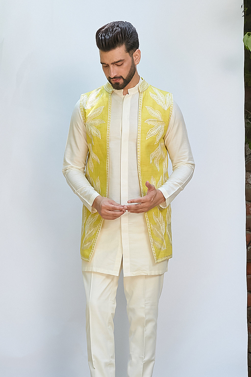 Short Kurta Style Jacket Set