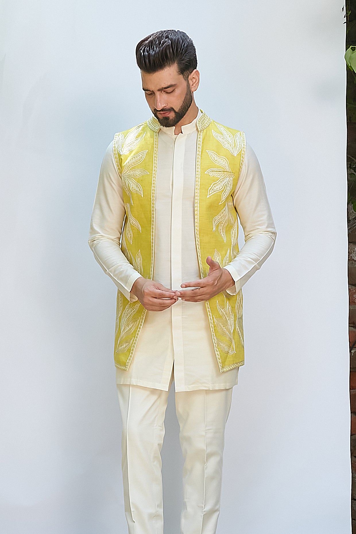 Short Kurta Style Jacket Set