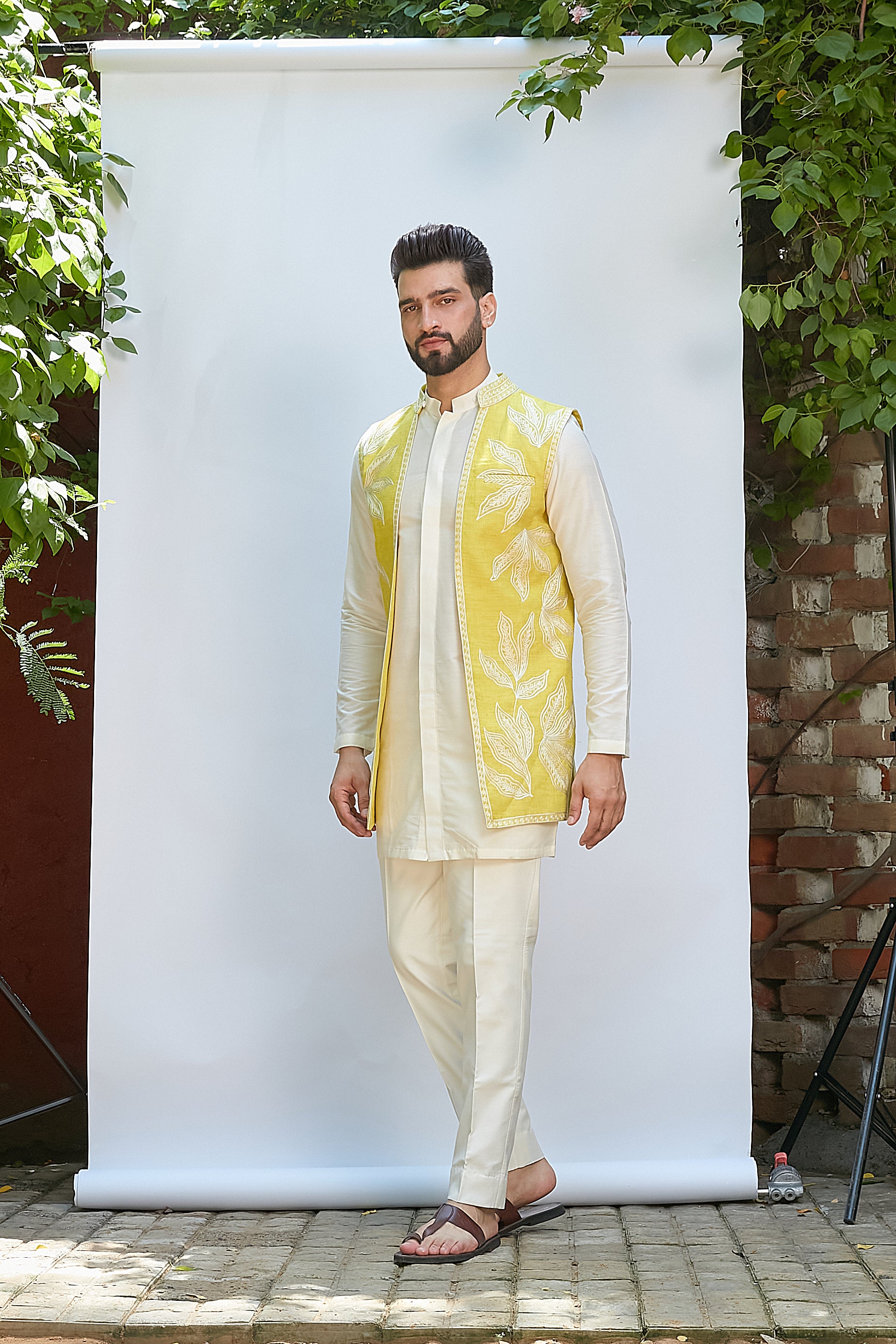 Short Kurta Style Jacket Set