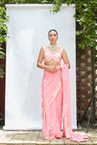 BUBBLEGUM PRE DRAPED SAREE