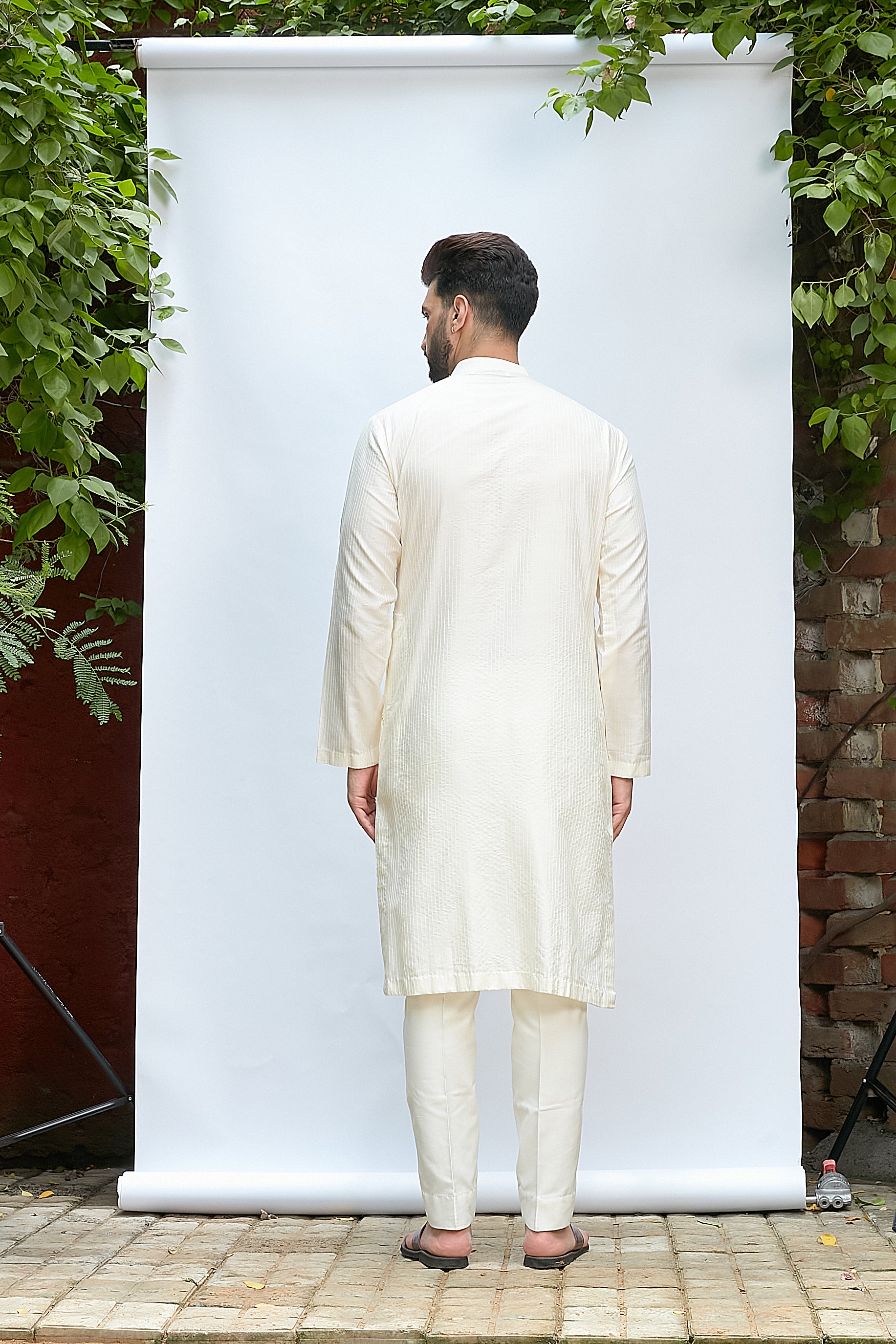 Long Ivory Kurta Set
