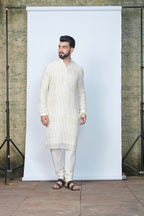 Ivory Shimmer Georgette Kurta Set