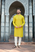 Green Shimmer Georgette Kurta Set