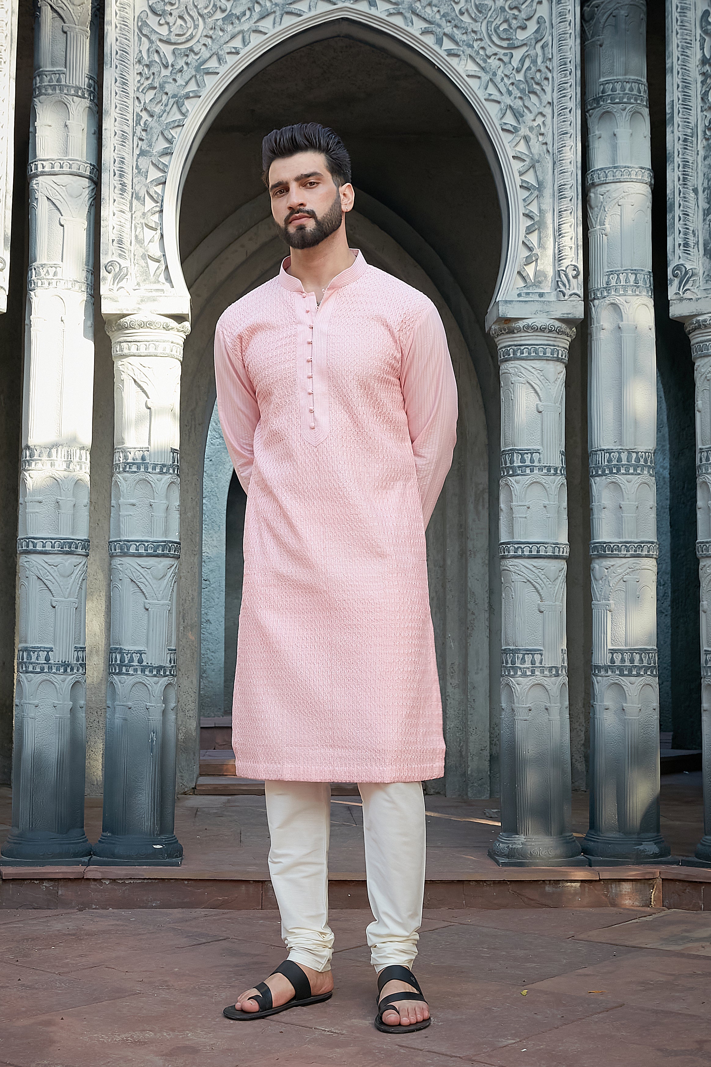 BABY PINK KURTA SET