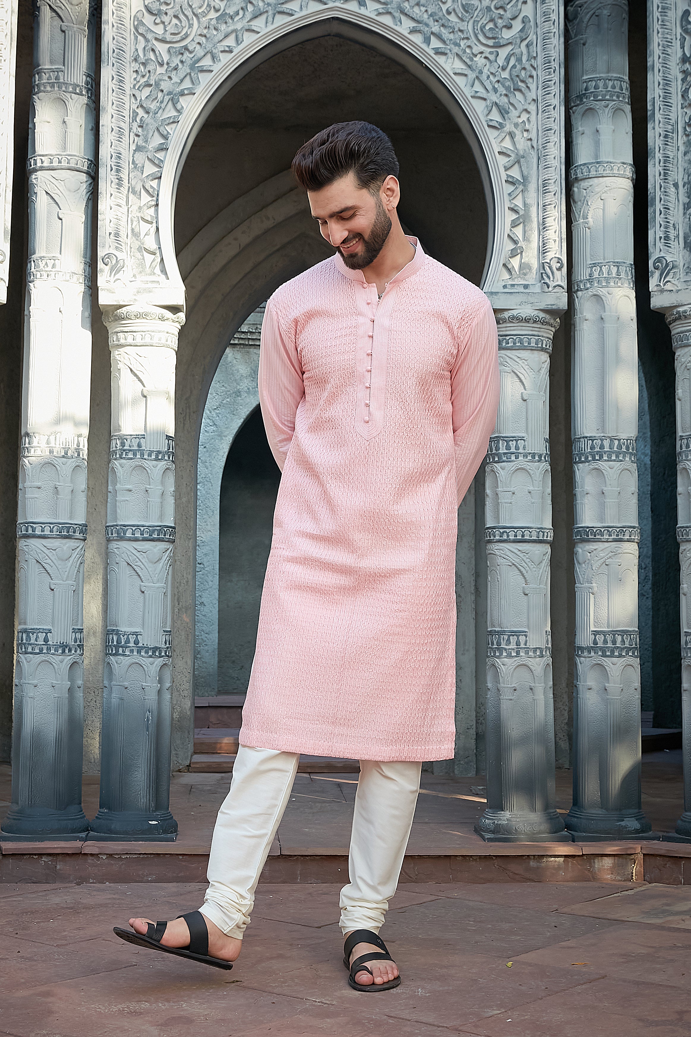 BABY PINK KURTA SET