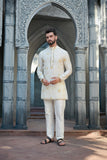 IVORY CHANDERI SHORT KURTA SET