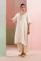 Sunehri Zardozi Kaftan Set