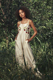 Ivory Embroidered Jumpsuit