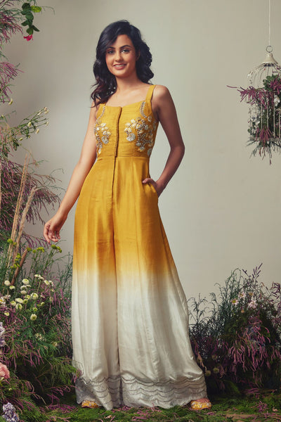 SALE- Yellow Ombre Dyed Jumpsuit