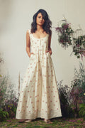 Ivory Buti Embroidered Jumpsuit
