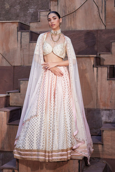 ROSE ROYAL OMBRE DYED LEHENGA SET