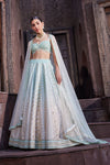 Blue Mirage Ombre Dyed Lehenga Set