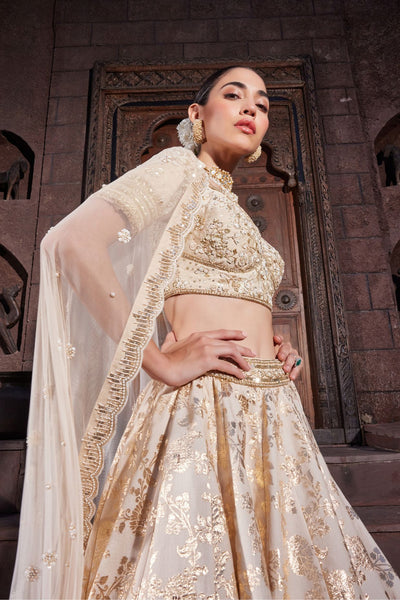 GOLDEN BLOOM LEHENGA SET