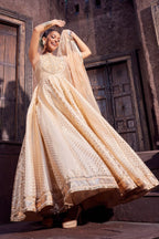 Vintage Rose Gold Anarkali Set
