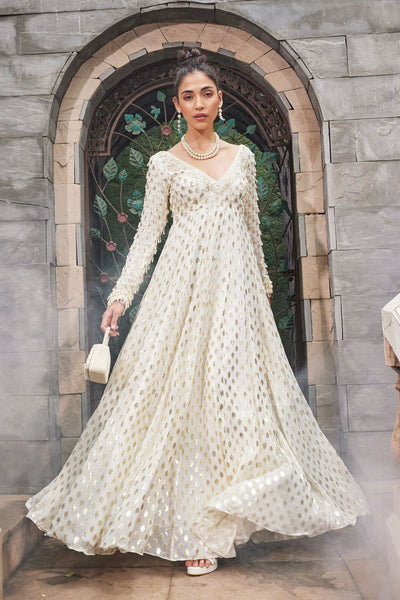 IVORY SHIMMER ANARKALI  SET
