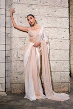 Ombre Dyed Drape Saree