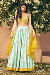 Mint Green Embroidered Lehenga Set
