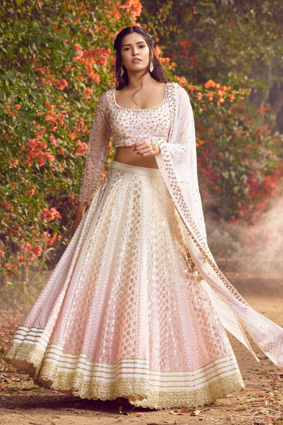Lilac Ombre Dyed Lehenga Set