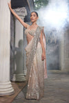 Ombre Dyed Sequins Saree Set Unstitched
