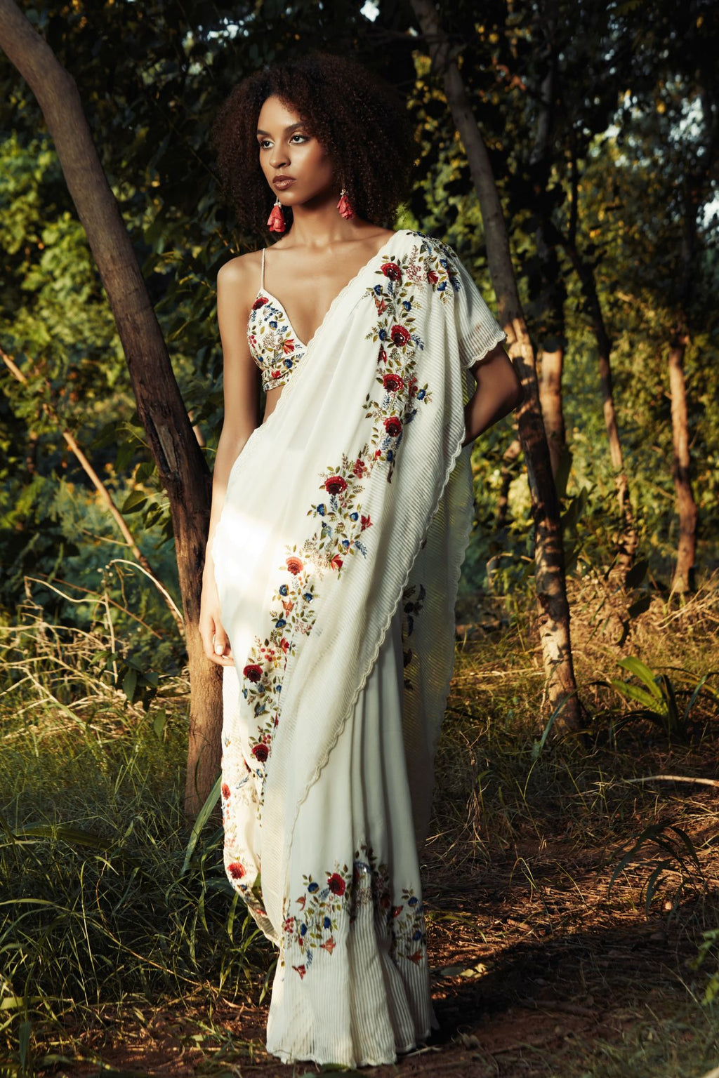 Ivory Mix And Match Saree