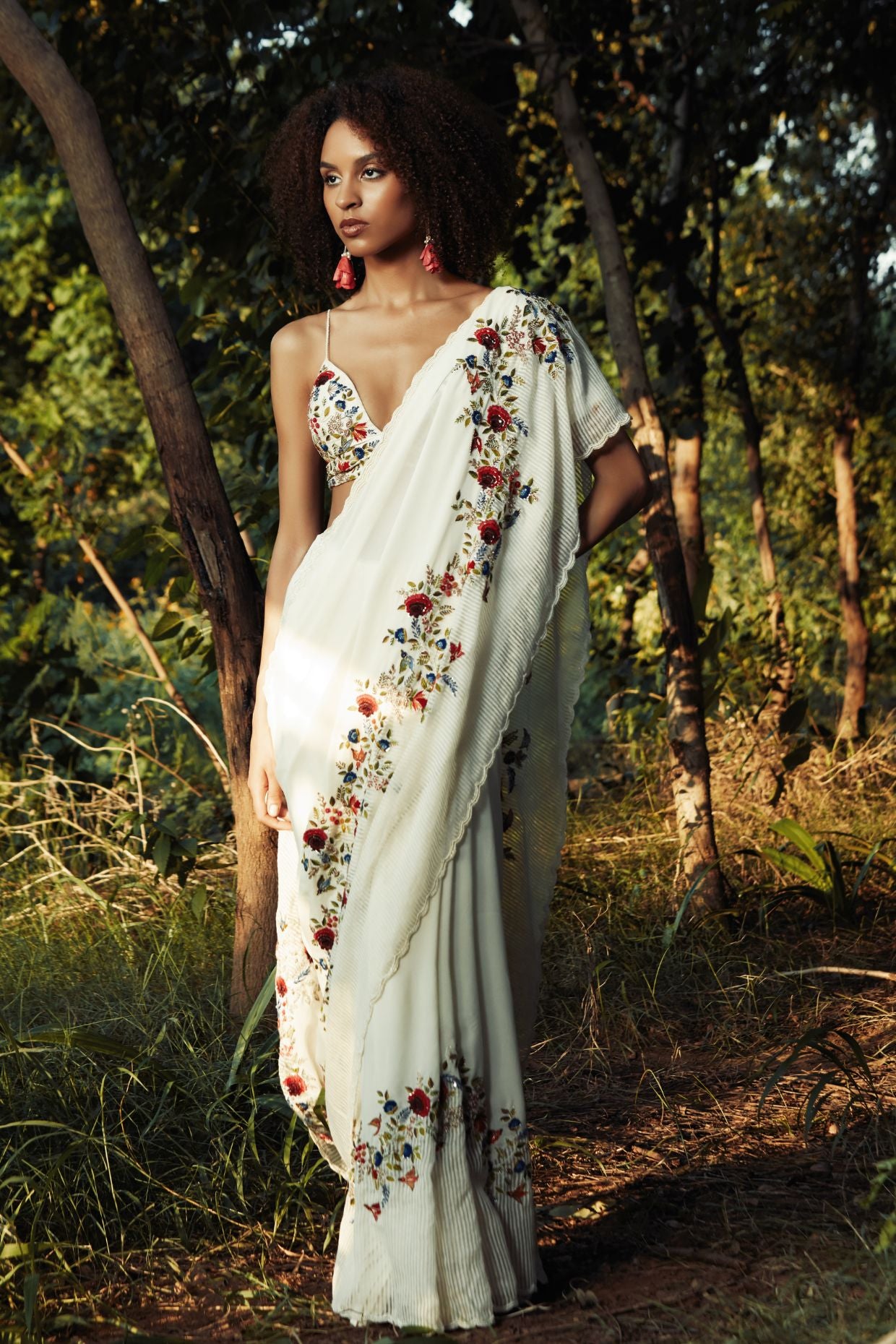 Ivory Mix And Match Saree
