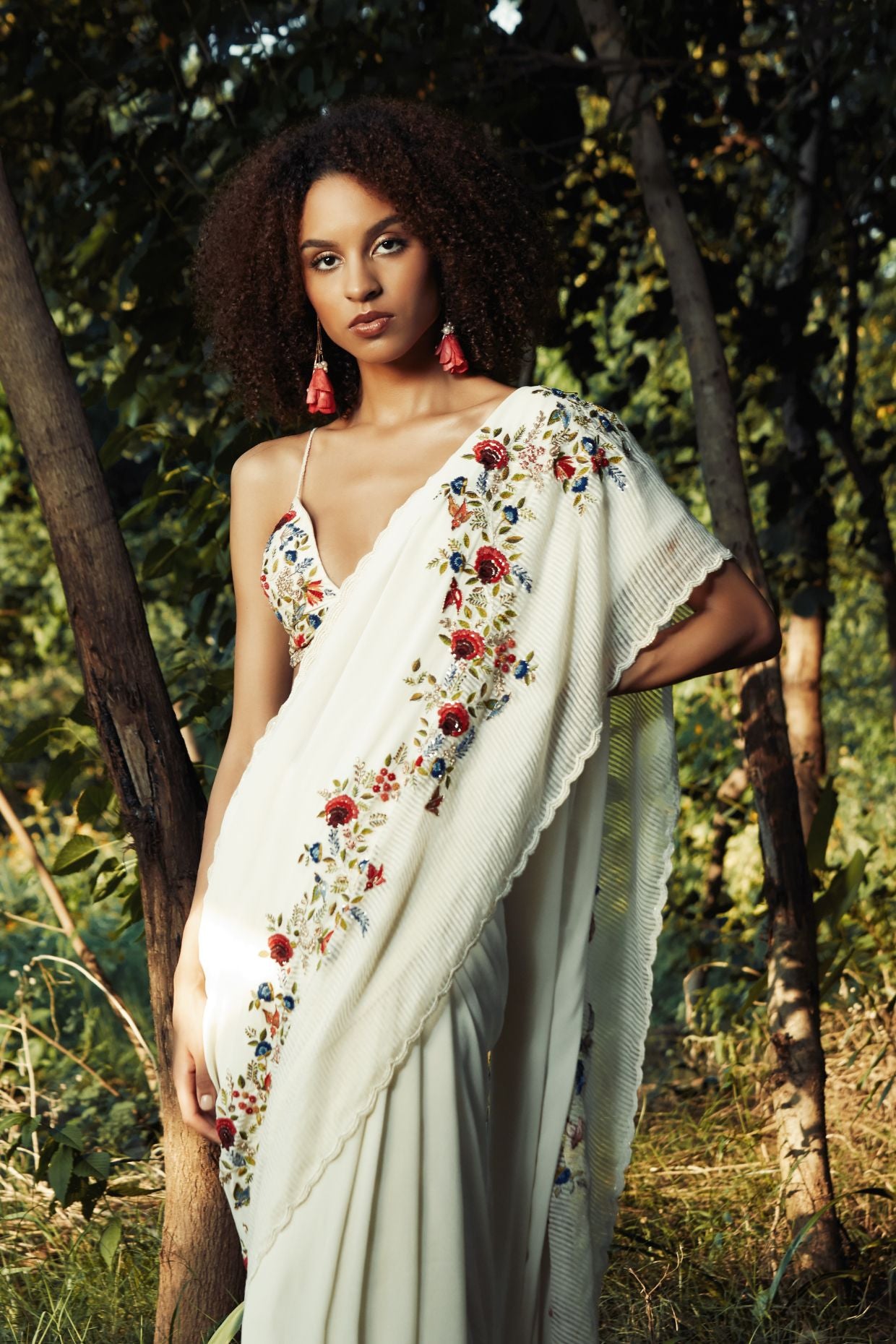 Ivory Mix And Match Saree