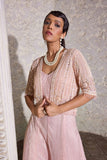 Peach Shimmer Crinkle Jumpsuit