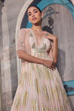Peach Shimmer Gown Set