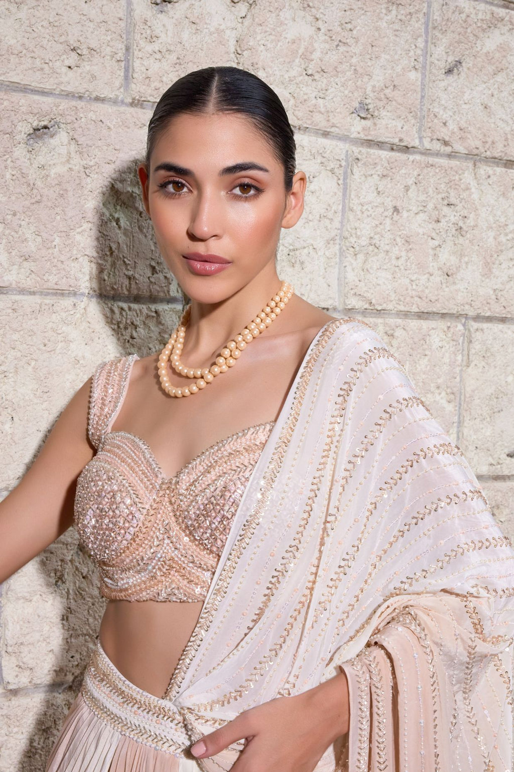 Ombre Dyed Drape Saree