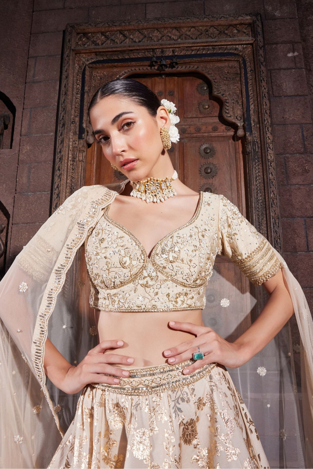Golden Bloom Lehenga Set