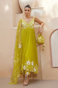 Sheen Green Anarkali Set