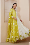 Ivory Crepe Anarkali Set