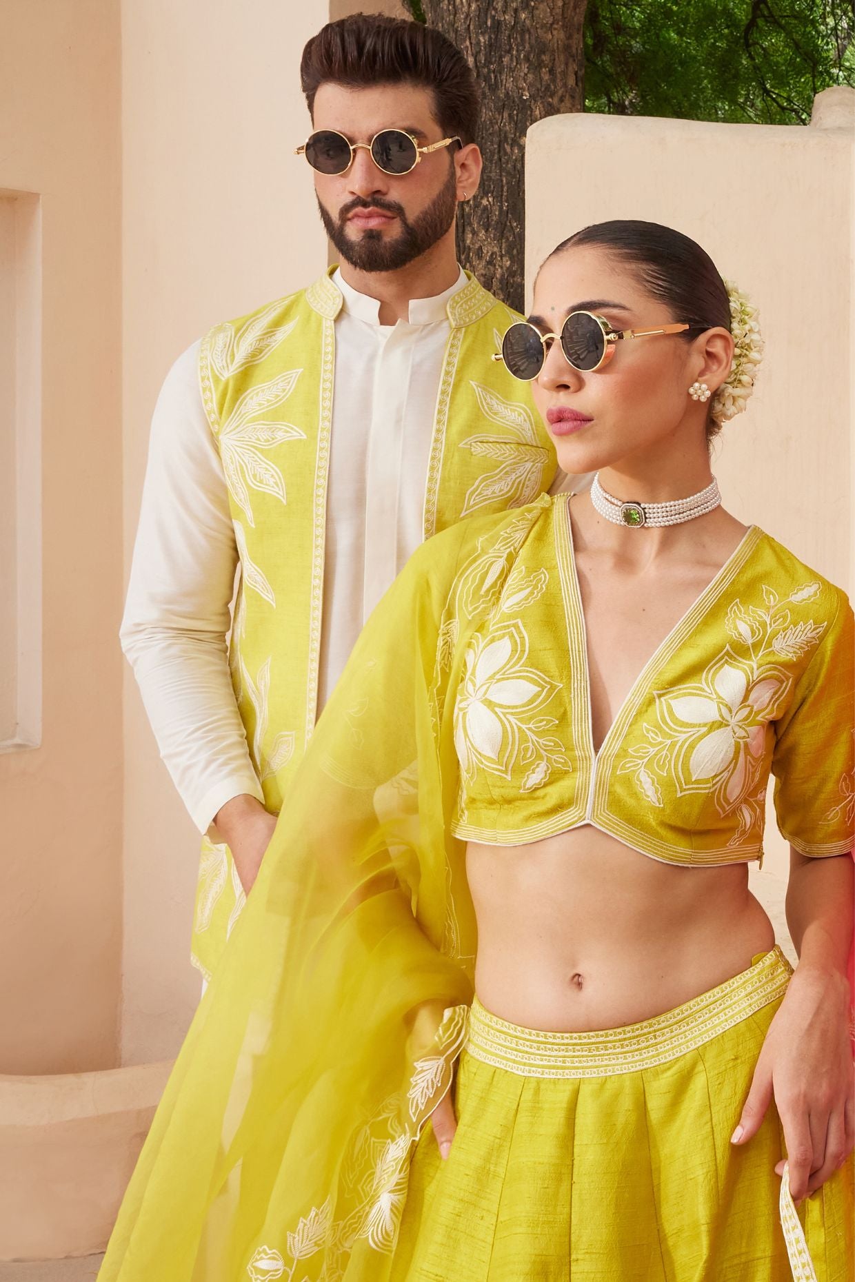 SHEEN GREEN  PURE RAW SILK LEHENGA