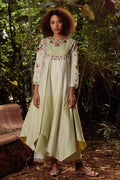 Ivory Ombre Dyed Embroidered Plazo Set