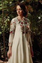 Ivory Ombre Dyed Embroidered Plazo Set