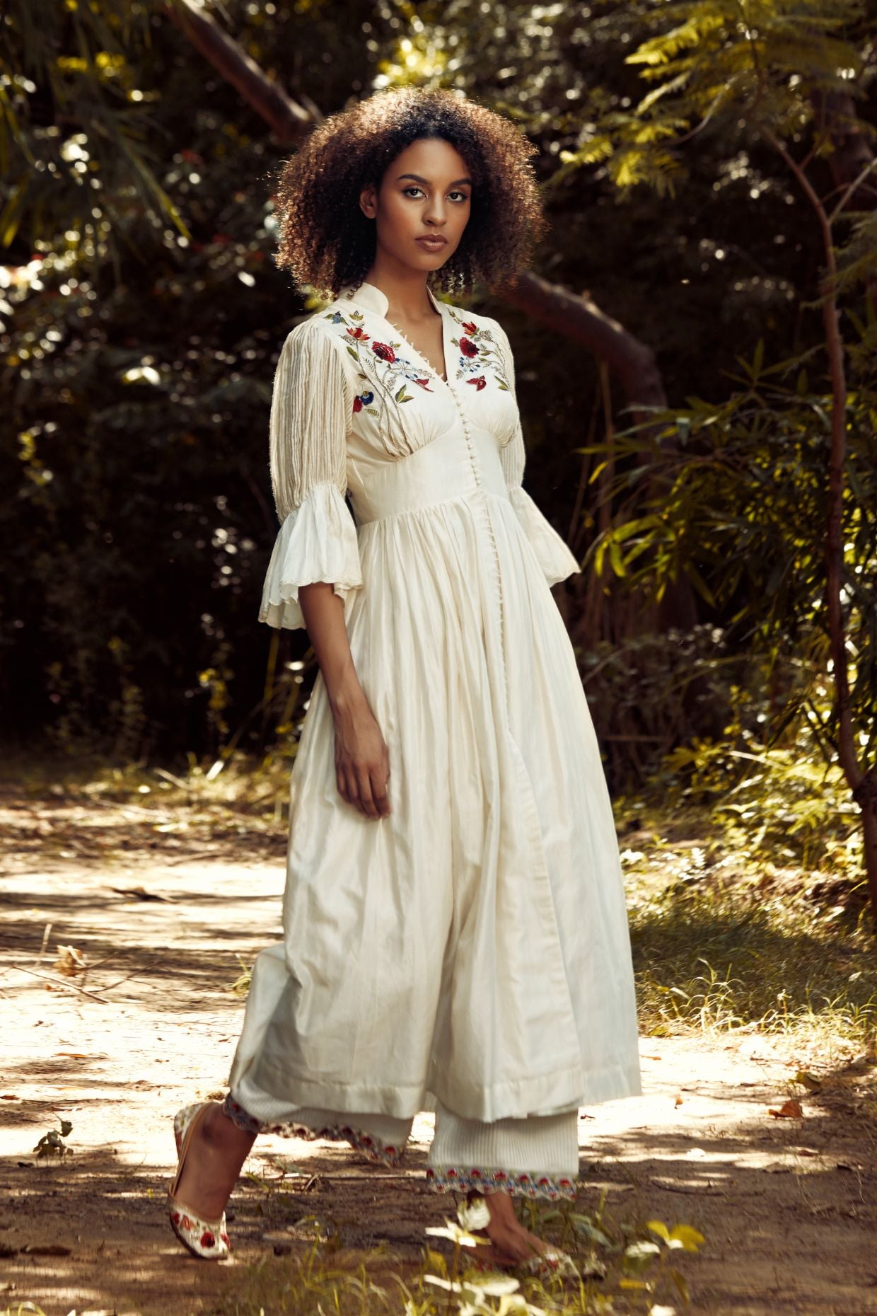 Ivory Tunic And Pants Set