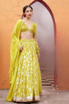 Mehndi Bloom Green Lehenga Set