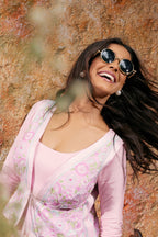 Lilac Anarkali With Waistcoat