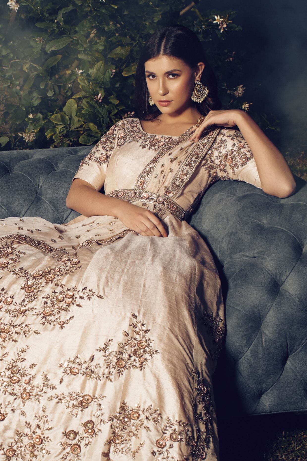 Seashell Embroidered Anarkali Set