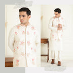 Classic Ivory Embroidered Jacket Set