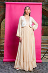 APRICOT ANARKALI WITH WAISTCOAT