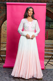 OMBRE ANARKALI WITH WAISTCOAT