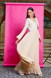 APRICOT ANARKALI WITH WAISTCOAT