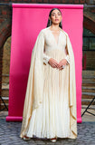 GOLD AND IVORY OMBRE DYED CREPE ANARKALI SET