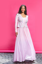 Lilac Anarkali With Waistcoat