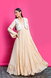 APRICOT ANARKALI WITH WAISTCOAT
