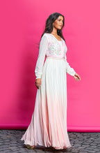 Ombre Anarkali With Waistcoat