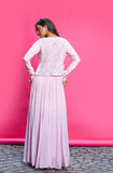 LILAC ANARKALI WITH WAISTCOAT