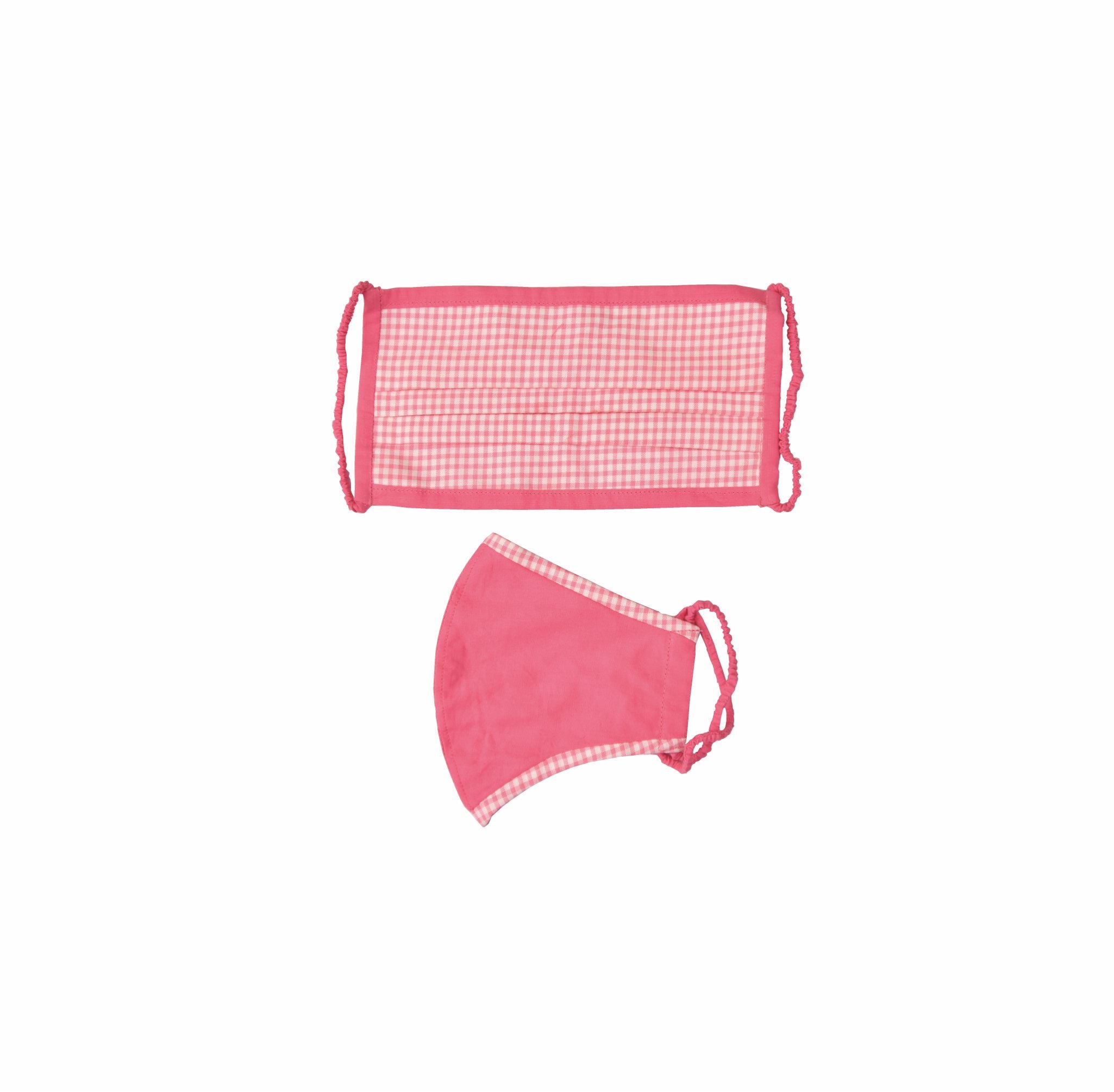 Pink check cotton based safety essential kit