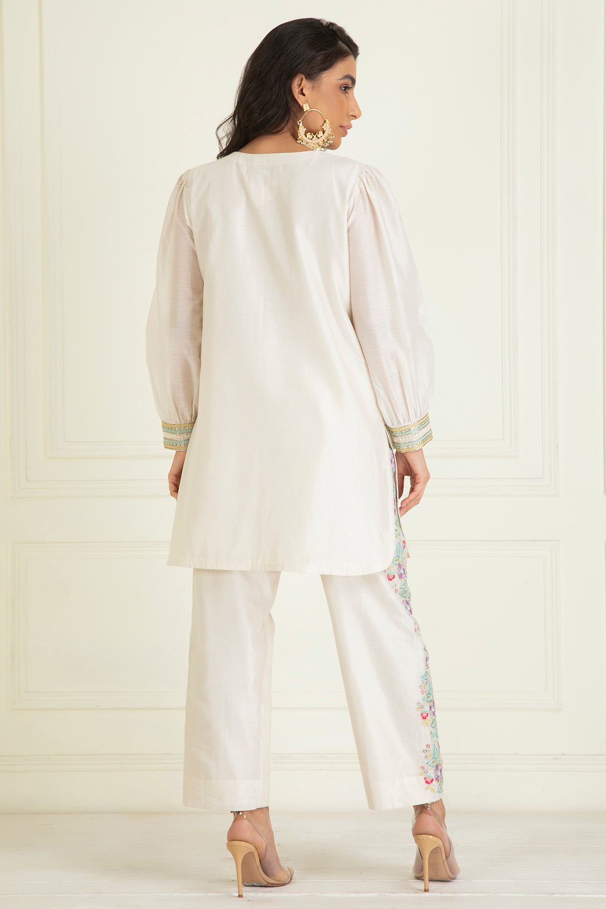 Classic Ivory Embroidered Co-Ord Set